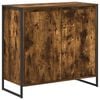 vidaXL Armario auxiliar Roble Humo 79 x 36 x 75 cm