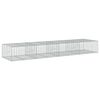 vidaXL Cesta de gaviones con cubierta hierro galvanizado 400x100x50 cm