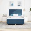 vidaXL Cama tipo Box Spring con colch&oacute;n Azul 160 x 200 cm tela