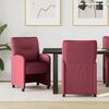 vidaXL Sillas de Comedor con Ruedas con ruedas 2 pcs Rojo vino tinto