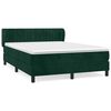 vidaXL Cama box spring con colch&oacute;n terciopelo verde oscuro 140x200 cm