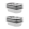 vidaXL Bandejas Gastronorm 8 unidades GN 1/4 65 mm acero inoxidable