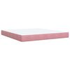 vidaXL Cama box spring con colch&oacute;n terciopelo rosa 180x200 cm