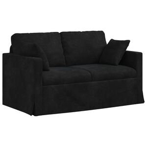 vidaXL Sof&aacute; Negro 138 x 78 x 80 cm Terciopelo