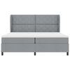 vidaXL Cama tipo Box Spring con colch&oacute;n Gris claro 200 x 200 cm tela