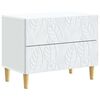 vidaXL Mesita de Noche Blanco 62 x 34,5 x 48 cm Madera de ingenier&iacute;a