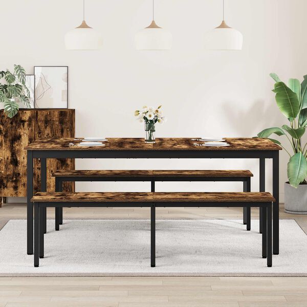 vidaXL Mesas de comedor Madera de ingenier&iacute;a