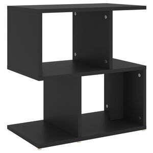 vidaXL Mesita de noche madera contrachapada negro 50x30x51,5cm
