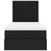 vidaXL Estructura cama otomana colch&oacute;n cuero sint&eacute;tico negro 100x200cm