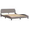 vidaXL Estructura de cama sin colch&oacute;n tela gris taupe 160x200 cm