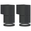 vidaXL L&aacute;mparas de pared de exterior 2 uds aluminio fundido negro
