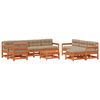 vidaXL Conjunto de Sof&aacute;s de Jard&iacute;n 10 uds. Marr&oacute;n Cera