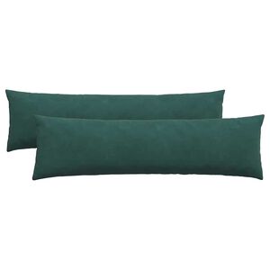 vidaXL Cojines de sof&aacute; 2 pcs Verde oscuro 145 x 40 cm Tela de pana