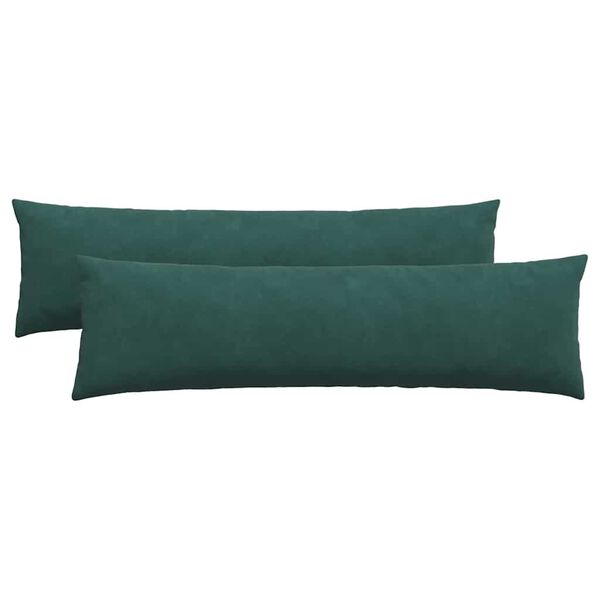 vidaXL Cojines de sof&aacute; 2 pcs Verde oscuro 145 x 40 cm Tela de pana