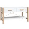 vidaXL Mesa de centro madera contrachapada blanco 82x48x45 cm