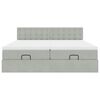 vidaXL Estructura cama otomana colchones terciopelo gris claro