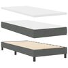 vidaXL Cama tipo Box Spring Gris oscuro 200 x 90 cm Poli&eacute;ster