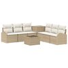 vidaXL Juego de Sof&aacute; 8 uds. Beige y blanco crema