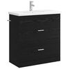 vidaXL Juego de muebles de ba&ntilde;o Roble Negro 81 x 40 x 84,5 cm