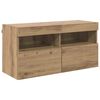 vidaXL Mueble de TV Montado en la Pared 80 x 30 x 40 cm Roble artisan