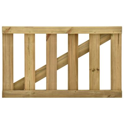 vidaXL Puerta de listones de jardín madera de pino impregnada 100x60cm