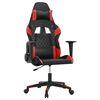 vidaXL Silla gaming cuero sint&eacute;tico negro y rojo