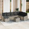 vidaXL Conjunto de sofá de jardín 9 pcs Gris claro 55 x 62 x 69 cm