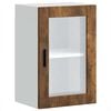 vidaXL Armario de pared para cocina puerta cristal Porto roble ahumado