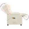 vidaXL Sillón de masaje elevable cuero sintético crema