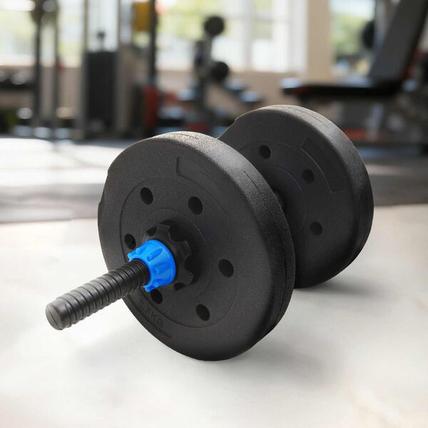 vidaXL Placas de Peso 4 pcs Negro &Oslash; 21.5 x 3.8 cm