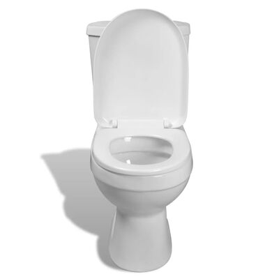 vidaXL Inodoro WC con cisterna blanco