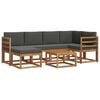 vidaXL Conjunto de sof&aacute;s de exterior 7 pcs Natural y Antracita
