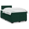 vidaXL Cama box spring con colch&oacute;n terciopelo verde oscuro 120x200 cm