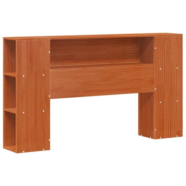 vidaXL Estructura de Cama con Cabecero de Almacenamiento Marr&oacute;n cera