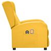vidaXL Sillón de masaje eléctrico tela amarillo
