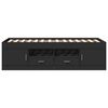 vidaXL Sof&aacute; cama con cajones sin colch&oacute;n negro 75x190 cm