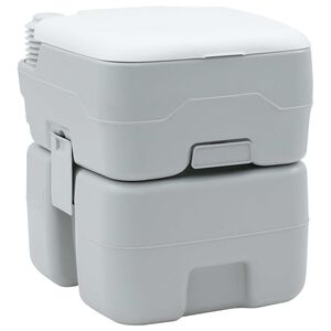 vidaXL Inodoro de Camping Gris y 41,5 x 36,5 x 42 cm Polietileno