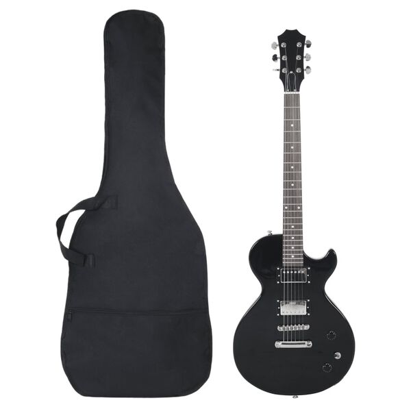 vidaXL Guitarra el&eacute;ctrica para principiantes con funda negro 4/4 39"