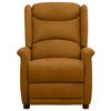 vidaXL Sillón de masaje elevable tela de microfibra marrón