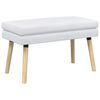 vidaXL Banco de Doble Capa Blanco 80 x 40 x 47 cm Tela