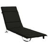 vidaXL Coj&iacute;n de Tumbona GEMERT 100% Poli&eacute;ster Negro 200 x 55 x 3 cm
