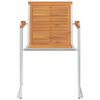 vidaXL Juego de comedor 7 piezas madera maciza acacia acero inoxidable