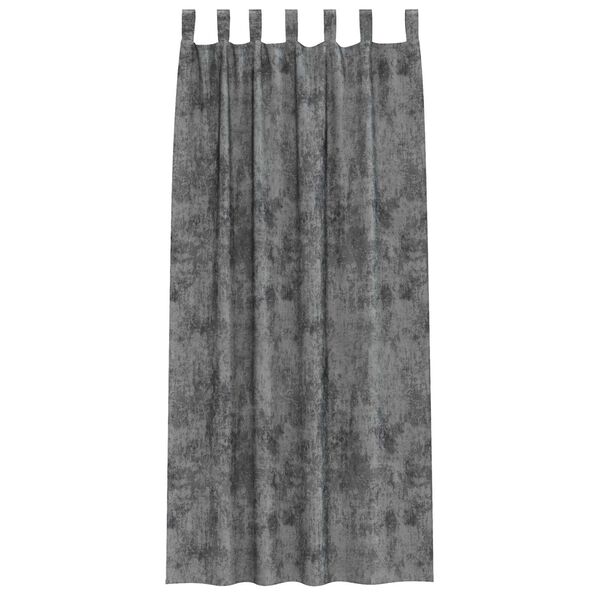 vidaXL Cortinas de Terciopelo 2 pcs Gris 225 x 140 cm Terciopelo