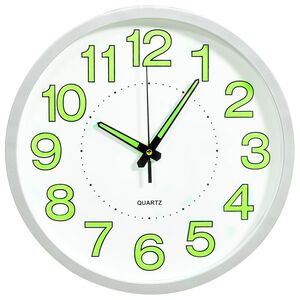 vidaXL Reloj de pared luminoso blanco 30 cm