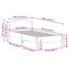 vidaXL Estructura de cama sin colch&oacute;n madera maciza marr&oacute;n 75x190 cm