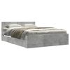 vidaXL Cama con cabecero madera de ingenier&iacute;a gris hormig&oacute;n 140x200 cm
