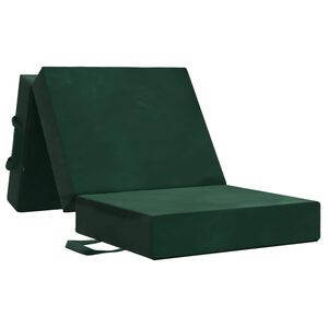 vidaXL Sof&aacute; Cama Plegable 75 x 67 x 45 cm Verde oscuro