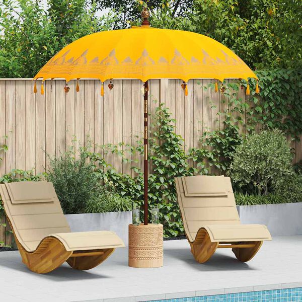 vidaXL Parasol Balin&eacute;s Amarillo 215 x 215 x 260 cm Algod&oacute;n