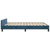 vidaXL Estructura de cama sin colch&oacute;n terciopelo azul oscuro 140x190cm