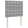 vidaXL Cama box spring con colch&oacute;n tela gris claro 120x200 cm